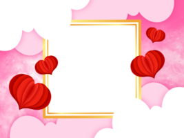 Valentine Love Frame Background 16583179 PNG