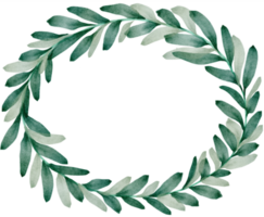 Watercolor Wreaths, botanical frame isolated png