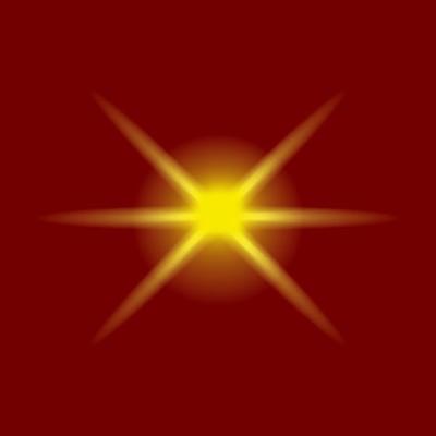 Shining bright six-pointed star. Design element for greeting cards. For the design of banners, sites, for frames. Vector.