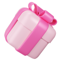 Pink Gift Box. 3D Cute Gift Box png