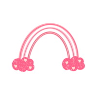 arc-en-ciel rose. arc-en-ciel de la Saint-Valentin. illustration. png