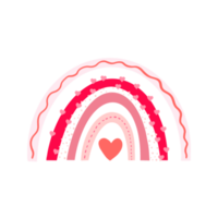 rosa regnbåge. valentines regnbåge. illustration. png