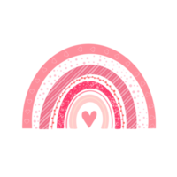 arc-en-ciel rose. arc-en-ciel de la Saint-Valentin. illustration. png