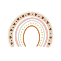 organischer Regenbogen. süße regenbogenillustration. png