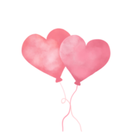 globos rosas día de San Valentín. corazón de globo de san valentín. símbolo de San Valentín. png
