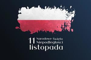 día de la independencia de polonia, día nacional, ilustración vectorial vector