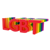 ilustração 3d do símbolo da comunidade lgbt png