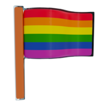 símbolo de la comunidad lgbt ilustración 3d png