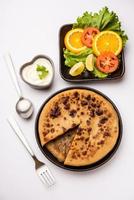 Keema Paratha, Chicken or mutton Mince Stuffed flatbread photo