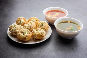 Cheese panipuri or puchka photo