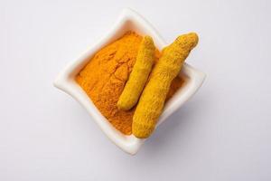 Turmeric powder used for cooking in indian photo