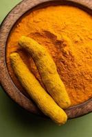 Turmeric powder used for cooking in indian photo