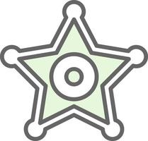 Sheriff Badge Vector Icon Design