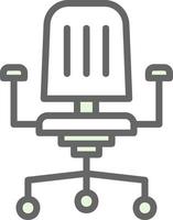 diseño de icono de vector de silla de oficina
