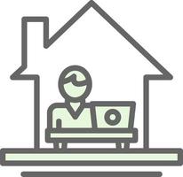 Work From Home Vector Icon Design