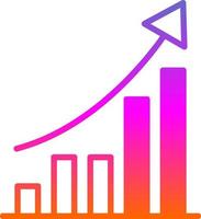 Growth Graph Vector Icon Design