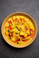 Dahi Aloo sabzi or curd potato curry photo