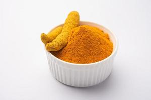 Turmeric powder used for cooking in indian photo