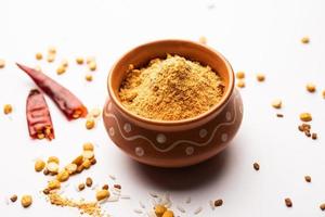 Idli Podi or chutney Powder- dry condiment for South Indian breakfast photo