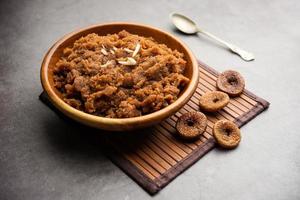 Anjeer ka halwa or Fig sheera or halva photo