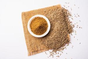 Jeera powder indian spice photo