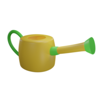 3d watering can left view with transparent background png