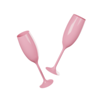 Champagne glasses, Valentine's Day png
