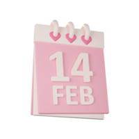 Calendar 14 february, Valentine's Day png