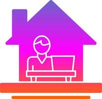 Work From Home Vector Icon Design