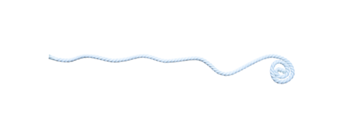 white rope with knot and rolls png