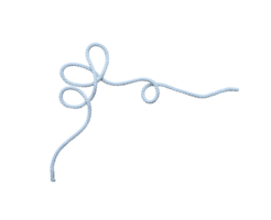 cuerda blanca con nudo