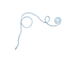 white rope with knot and rolls png