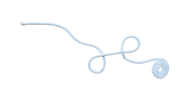 cuerda blanca con nudo y rollos png