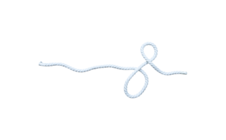 weißes Seil mit Knoten png