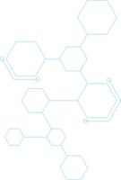 forma hexagonal abstracta para elemento de diseño de tecnología minimalista png