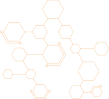 forma hexagonal abstracta para elemento de diseño de tecnología minimalista png