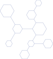 Abstract hexagon shape for minimalist technology design element png