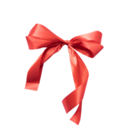 Sweet red ribbon bow tie for ornament png