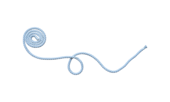 white rope with knot and rolls png