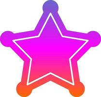 Sheriff Badge Vector Icon Design