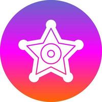 Sheriff Badge Vector Icon Design