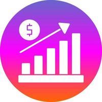 Growth Graph Vector Icon Design