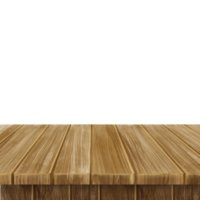 dessus de table en bois avec fond isolé png