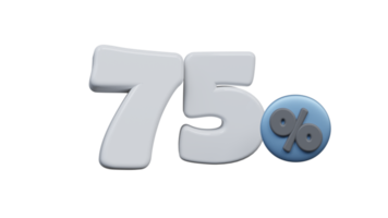 3D Seventy Five Percent png