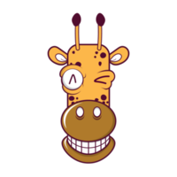 giraffe glückliches gesicht cartoon niedlich png