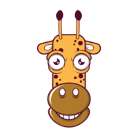 giraffe glückliches gesicht cartoon niedlich png