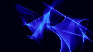 Futuristic abstract blue glowing glowing magical energy waves on a black background. Abstract background. Video in high quality 4k