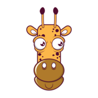 giraffe glückliches gesicht cartoon niedlich png