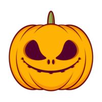 rädd pumpa tecknad serie söt för halloween png