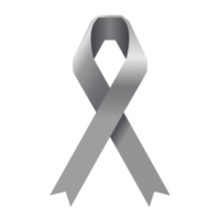 gray ribbon for brain cancer png